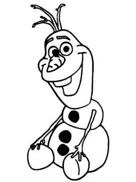 frozen kleurplaat olaf