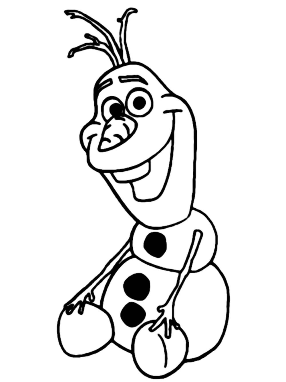 frozen kleurplaat olaf