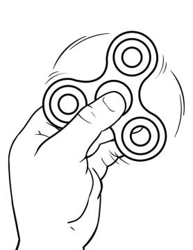 fidget spinner kleurplaat