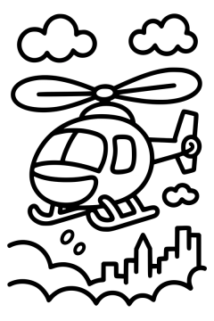 politiehelikopter kleurplaat om gratis te printen