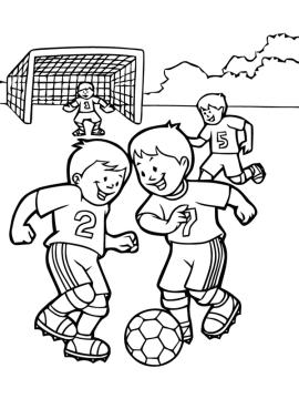 voetbal kleurplaat
