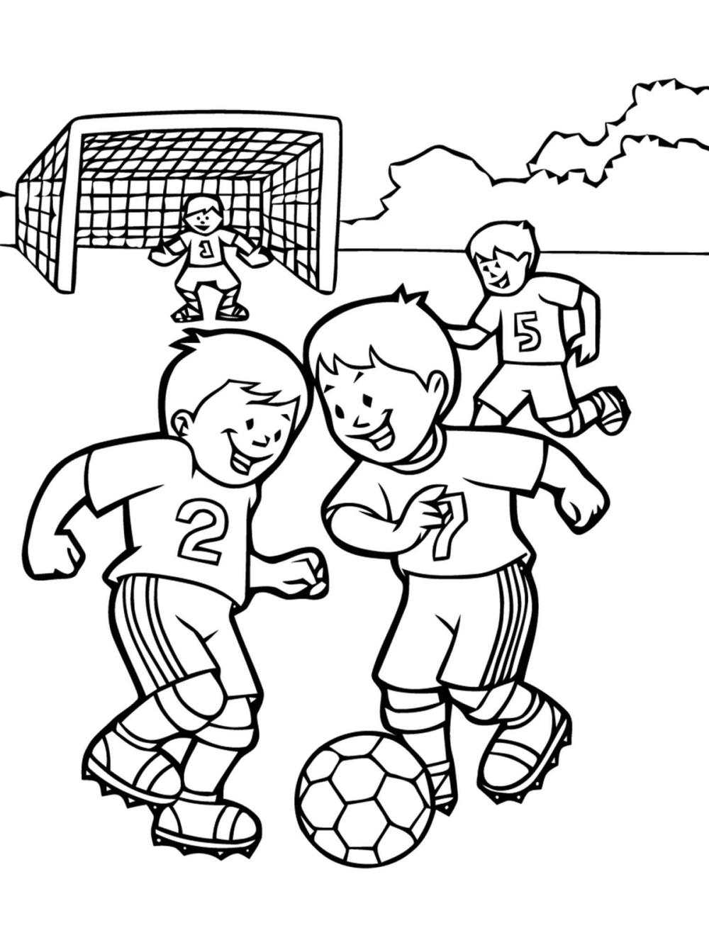 voetbal kleurplaat