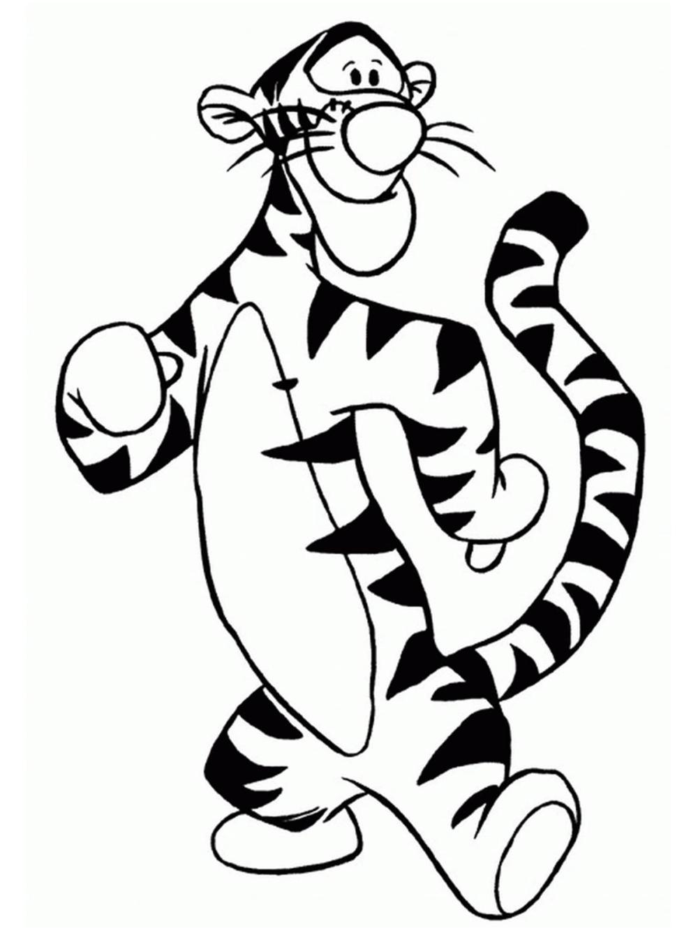 kleurplaat tijgertje uit winnie de poeh