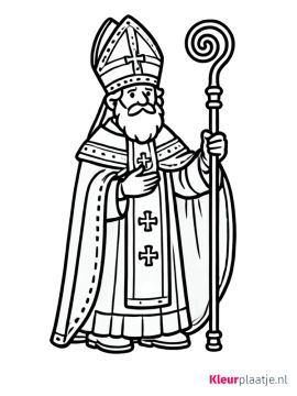 kleurplaat sint nicolaas