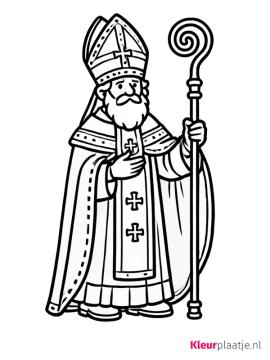 kleurplaat sint nicolaas