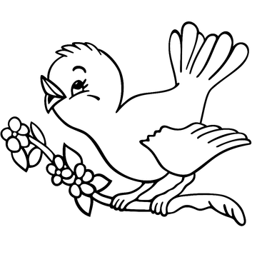 zingende vogel kleurplaat