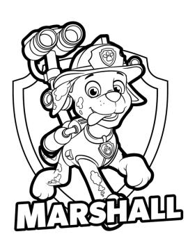 kleurplaat marshall uit paw patrol
