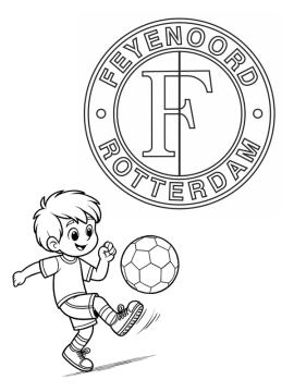 kleurplaat feyenoord rotterdam