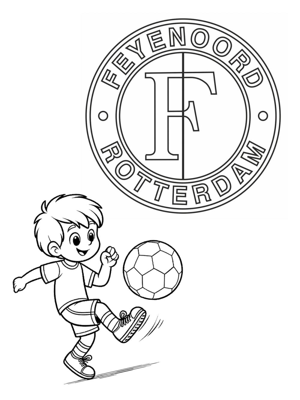 kleurplaat feyenoord rotterdam