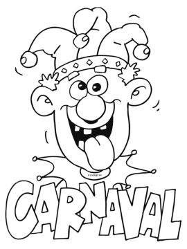 carnaval kleurplaat