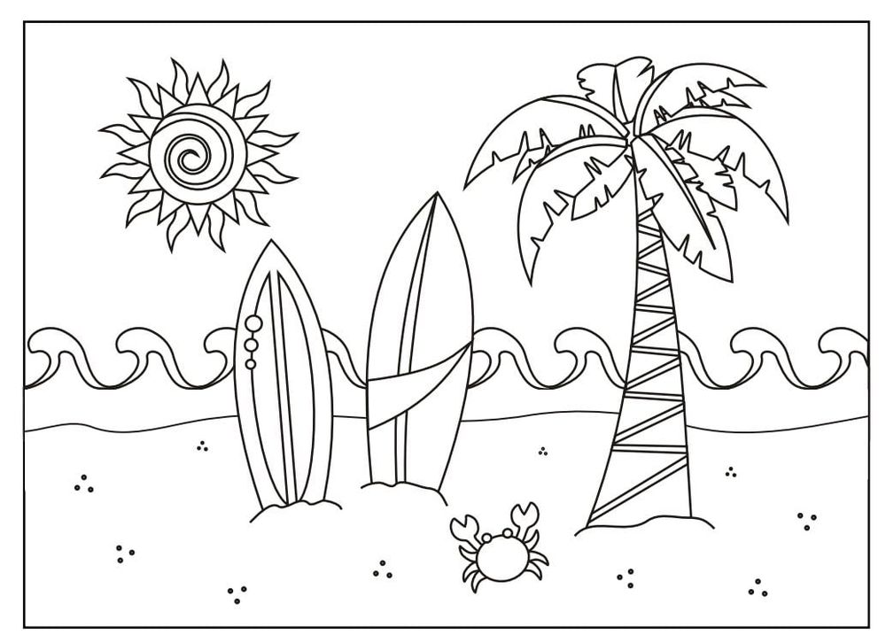 kleurplaat zomer