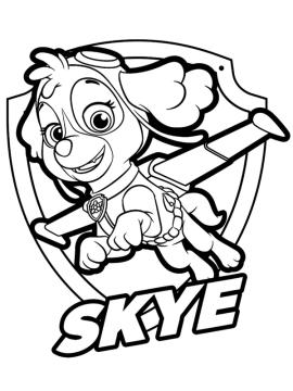 kleurplaat paw patrol helikopter skye