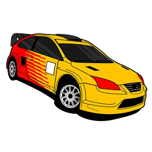 Rally auto's kleurplaten