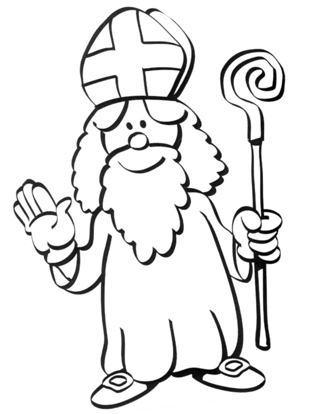 sinterklaas kleurplaat