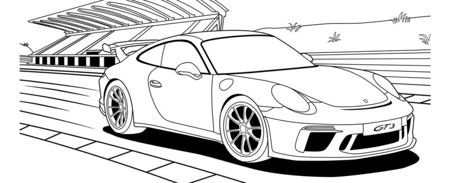 kleurplaat porche