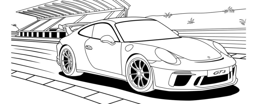 kleurplaat porche