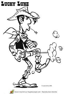 Lucky Luke kleurplaat