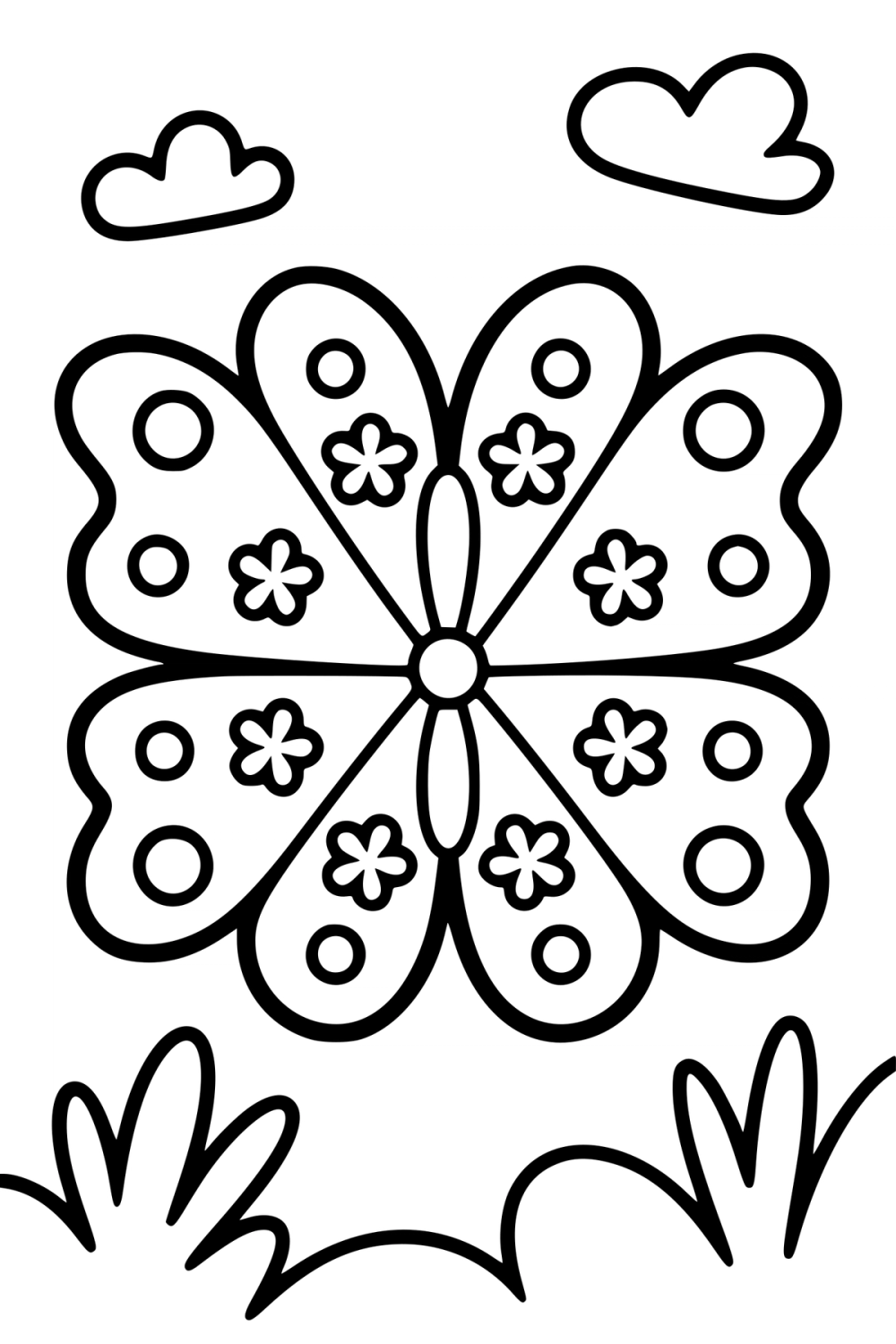 vlindermandala kleurplaat om gratis te printen