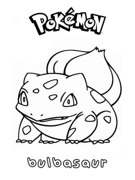 kleurplaat bulbasaur pokemon
