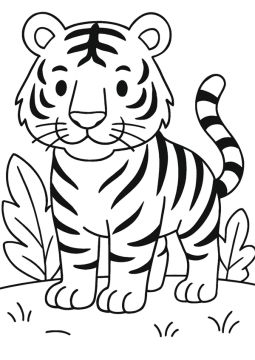 kleurplaat van een tijger