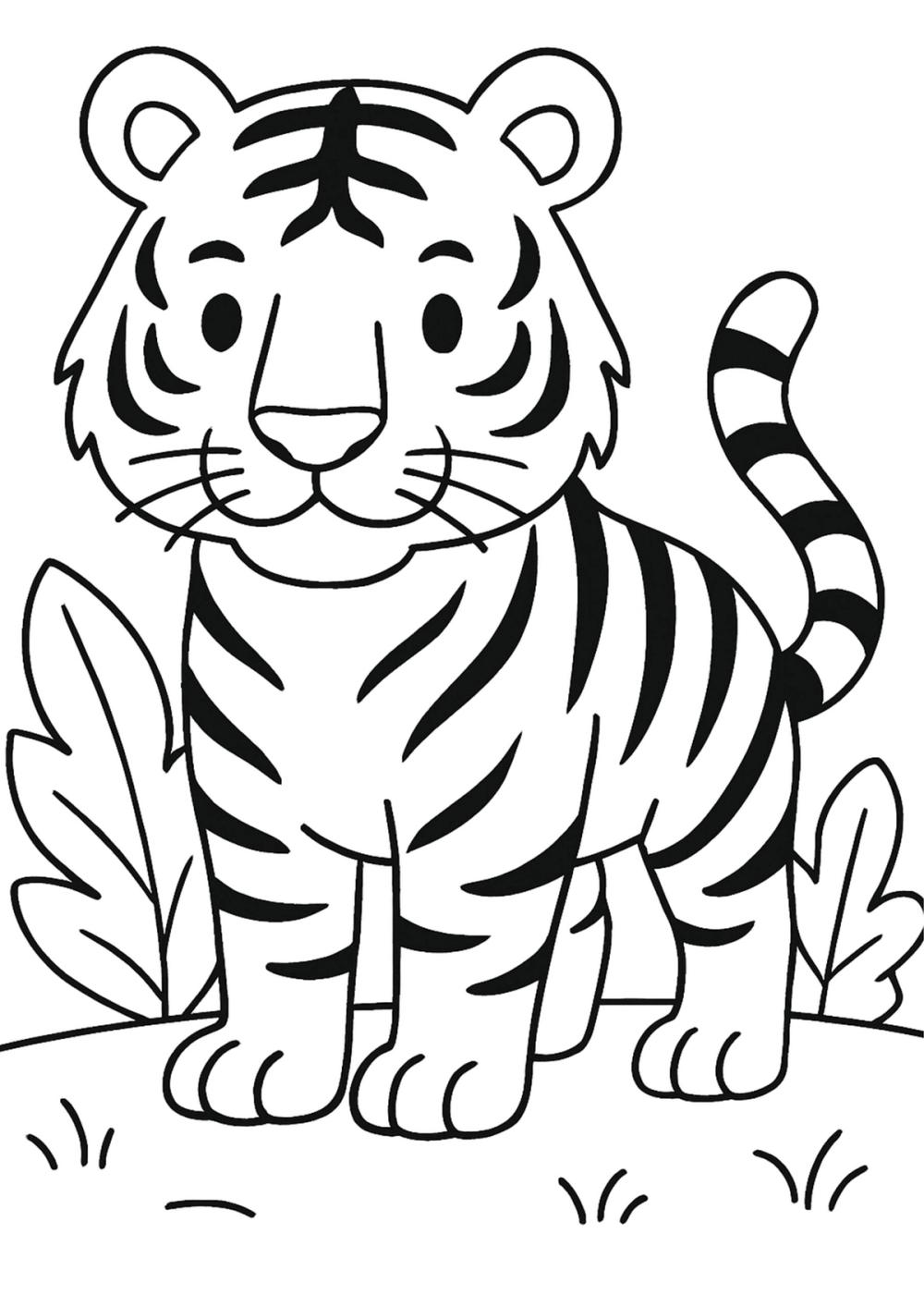 kleurplaat van een tijger