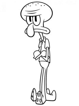 spongebob kleurplaat octo