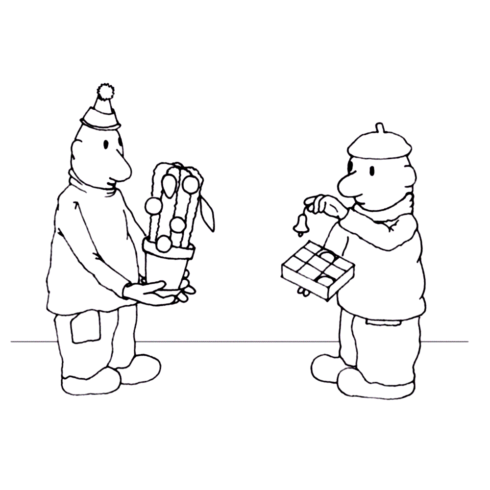 buurman en buurman kerst kleurplaat