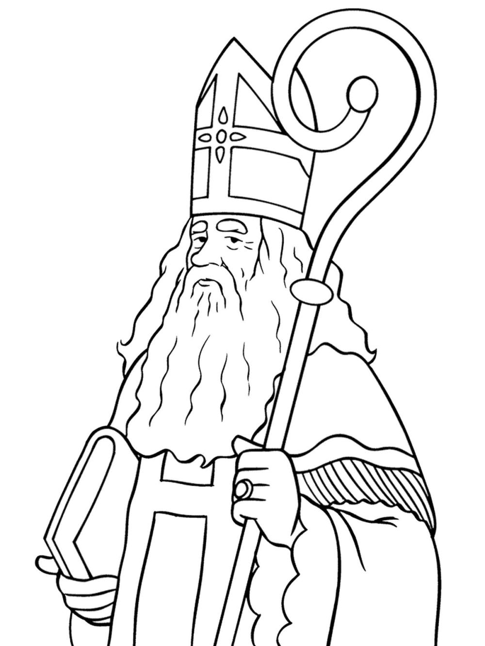 kleurplaat grote boek van sinterklaas
