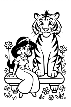 jasmine's tuin kleurplaat om gratis te printen