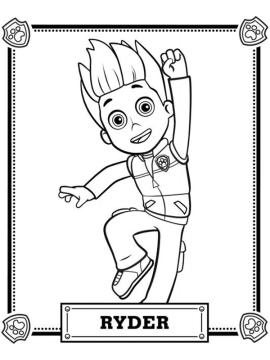 kleurplaat ryder paw patrol