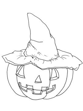 kleurplaat halloween pompoen