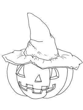 kleurplaat halloween pompoen