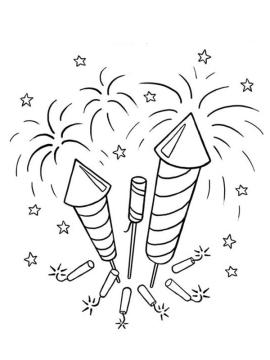 vuurwerk kleurplaat