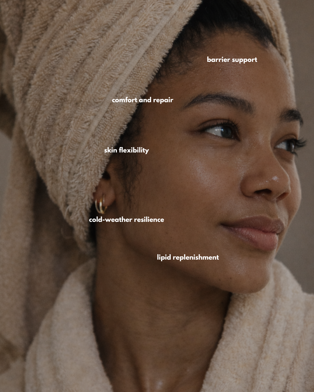 Notice what feels comforting, what reduces tightness, and what helps skin recover faster. A winter routine isn’t a perfect science and can change as our skin changes.