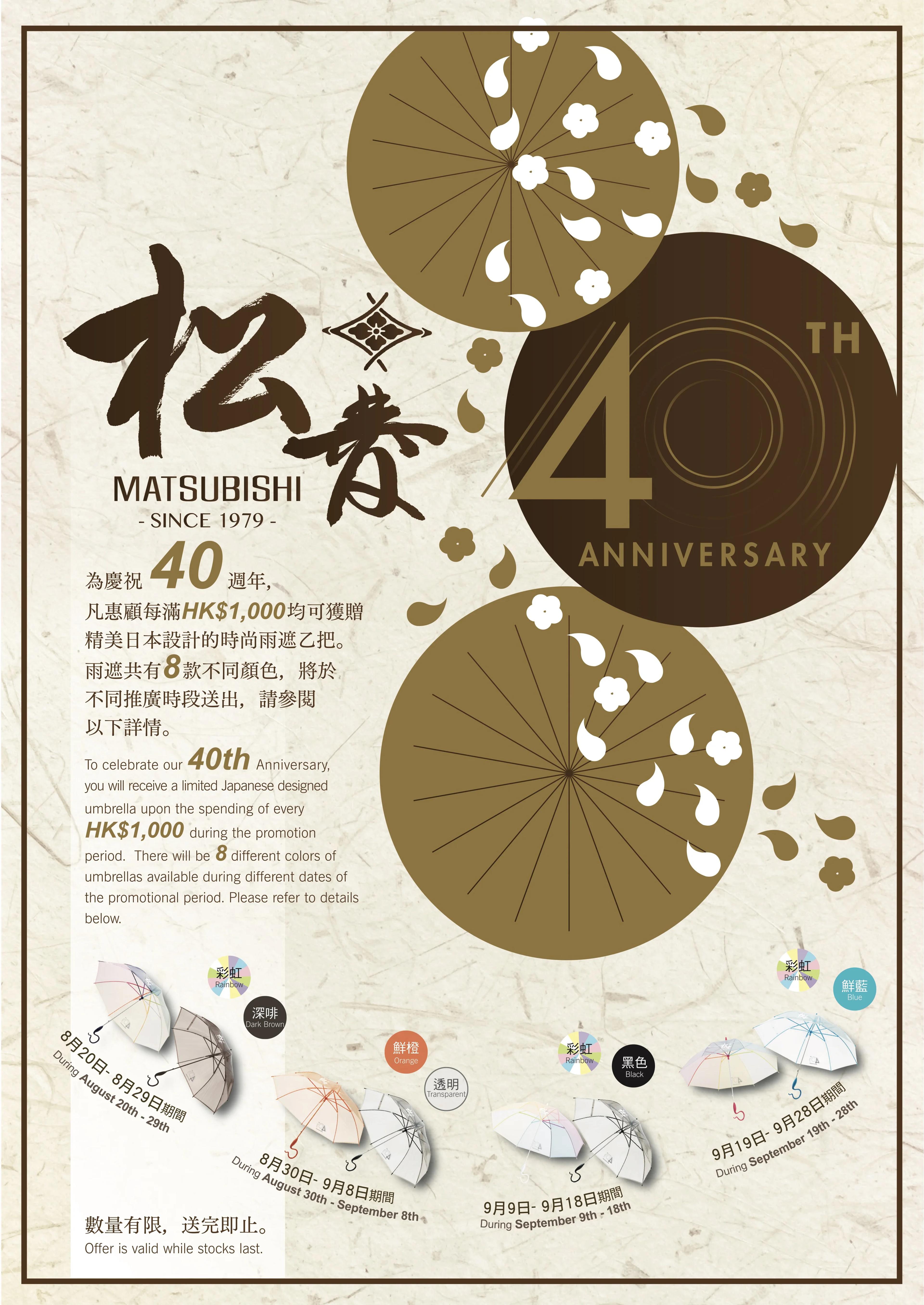 Matsubishi's 40th Anniversary Poster