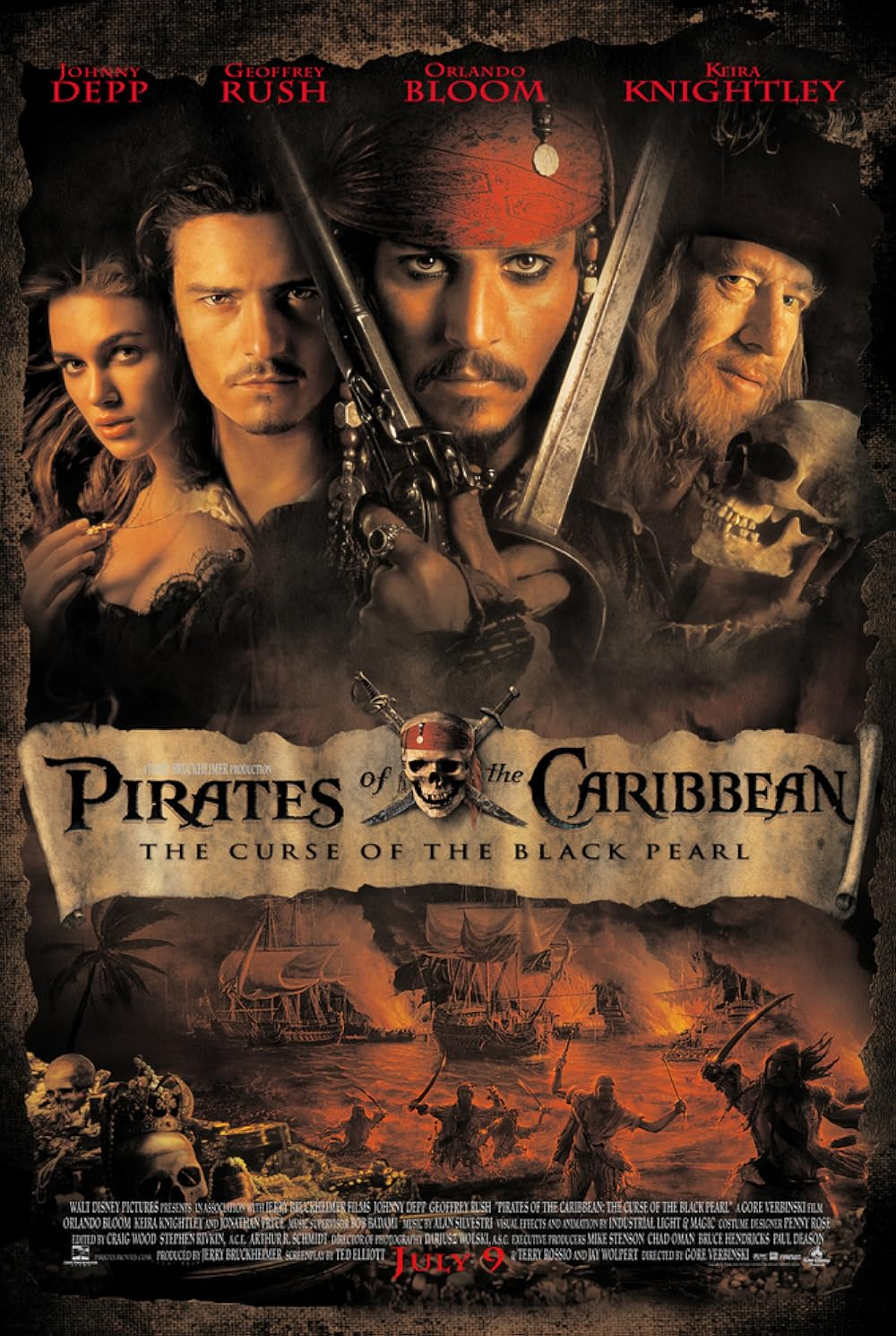 Pirates of the Caribbean: The Curse of the Black Pearl movie poster