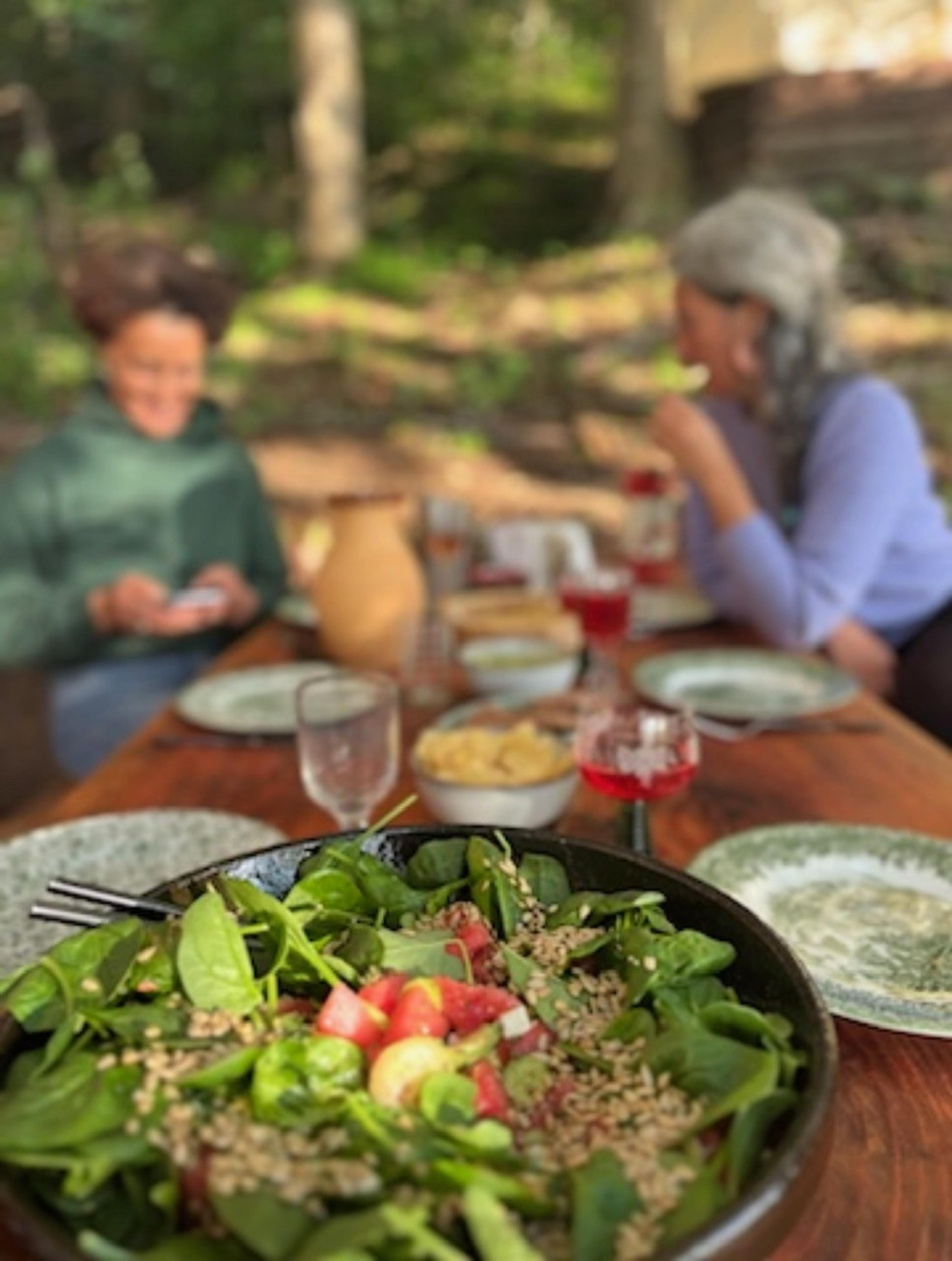 Fully equipped outdoor kitchen at Gränna Glamping