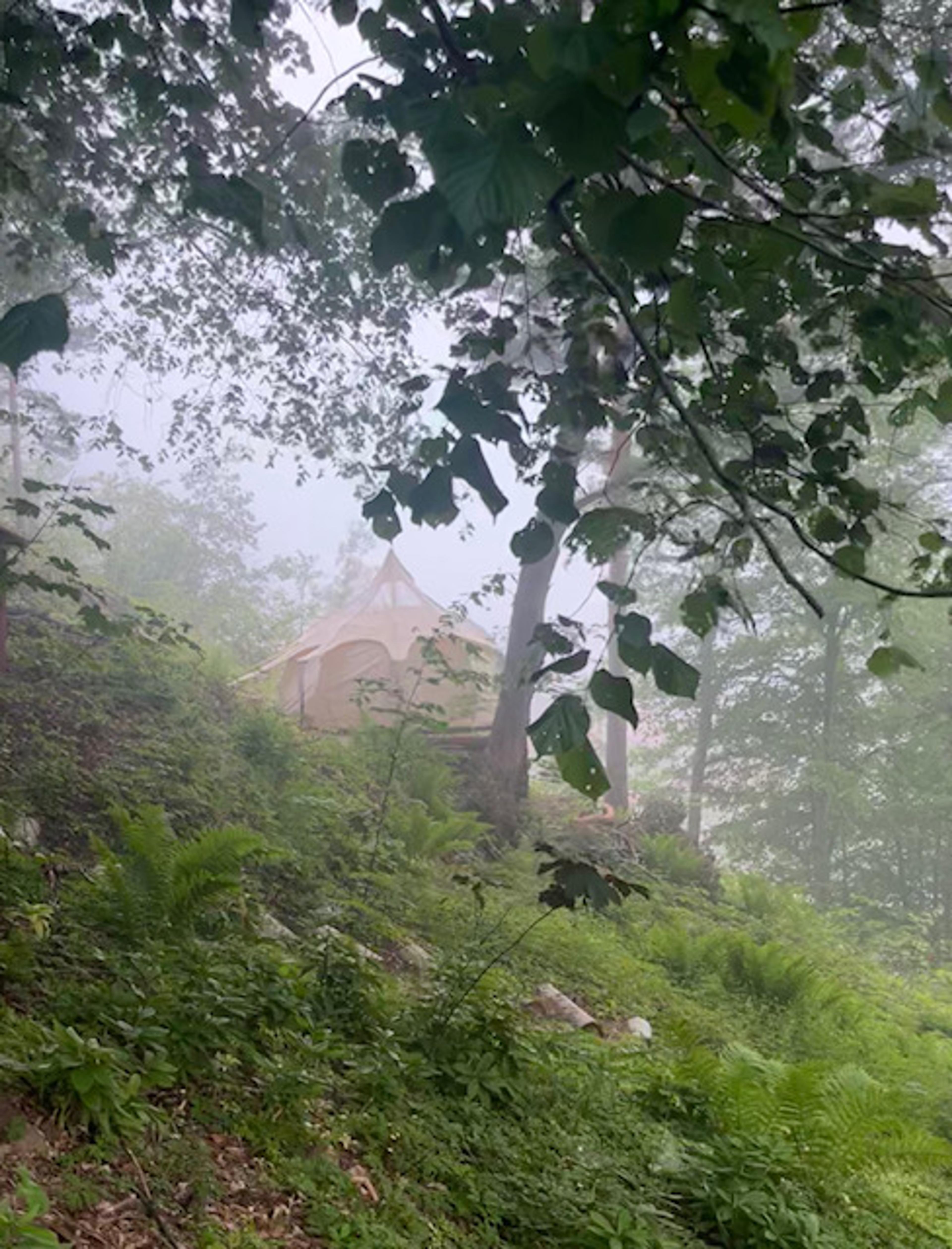 Klinten tent at Gränna Glamping providing a serene and luxurious retreat