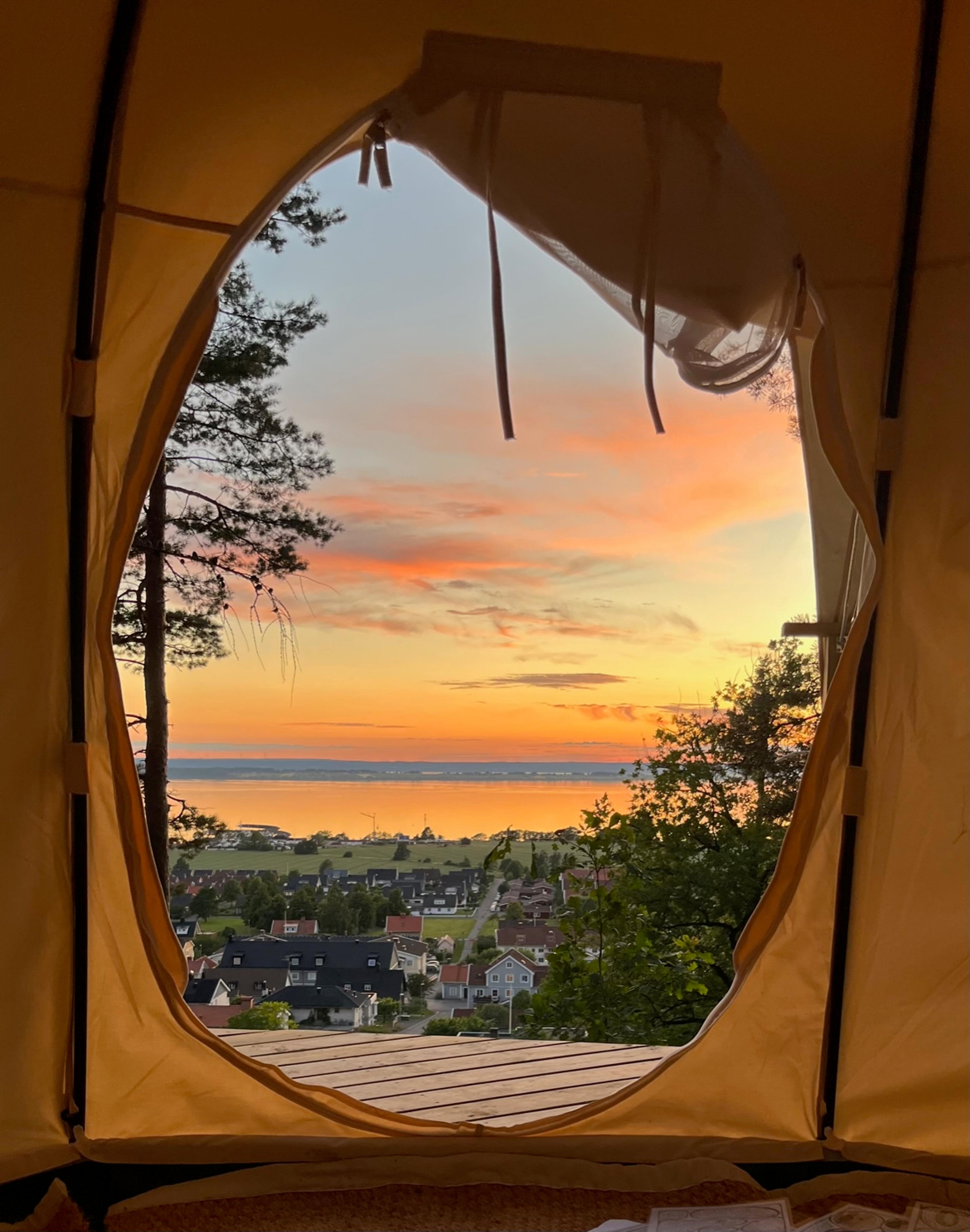 Tent Klinten at Gränna Glamping with scenic surroundings