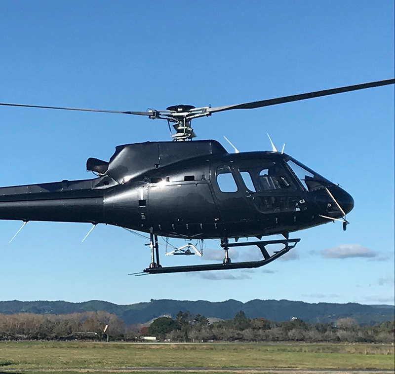 AS350 Cargo Hook and mirror installed on helicopter