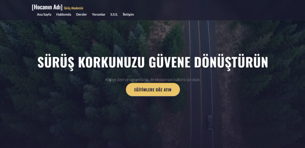 Özel Sürücü Kursu Web Sitesi