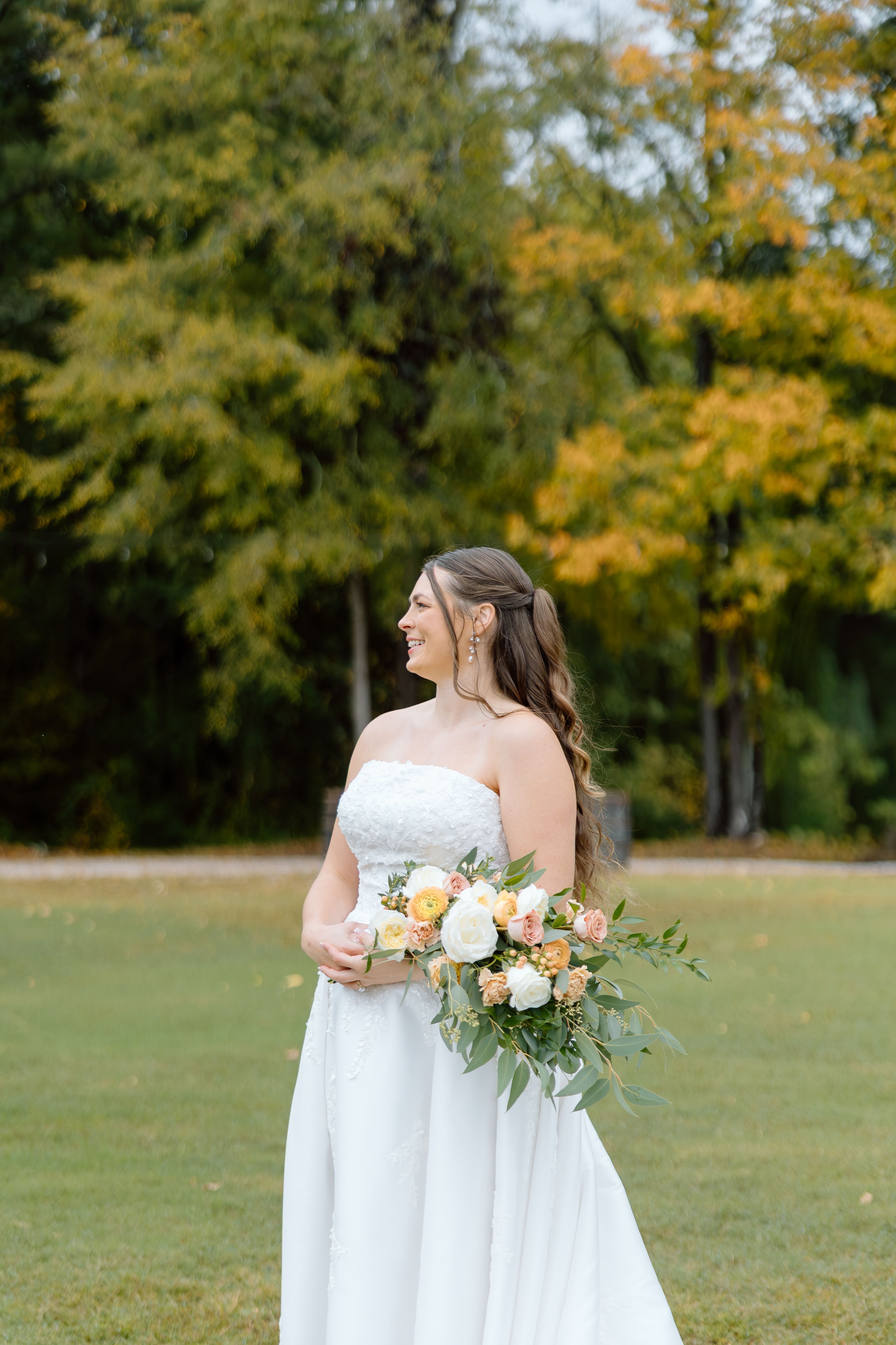 Bridal Bouquet -Ivory with hints of orange