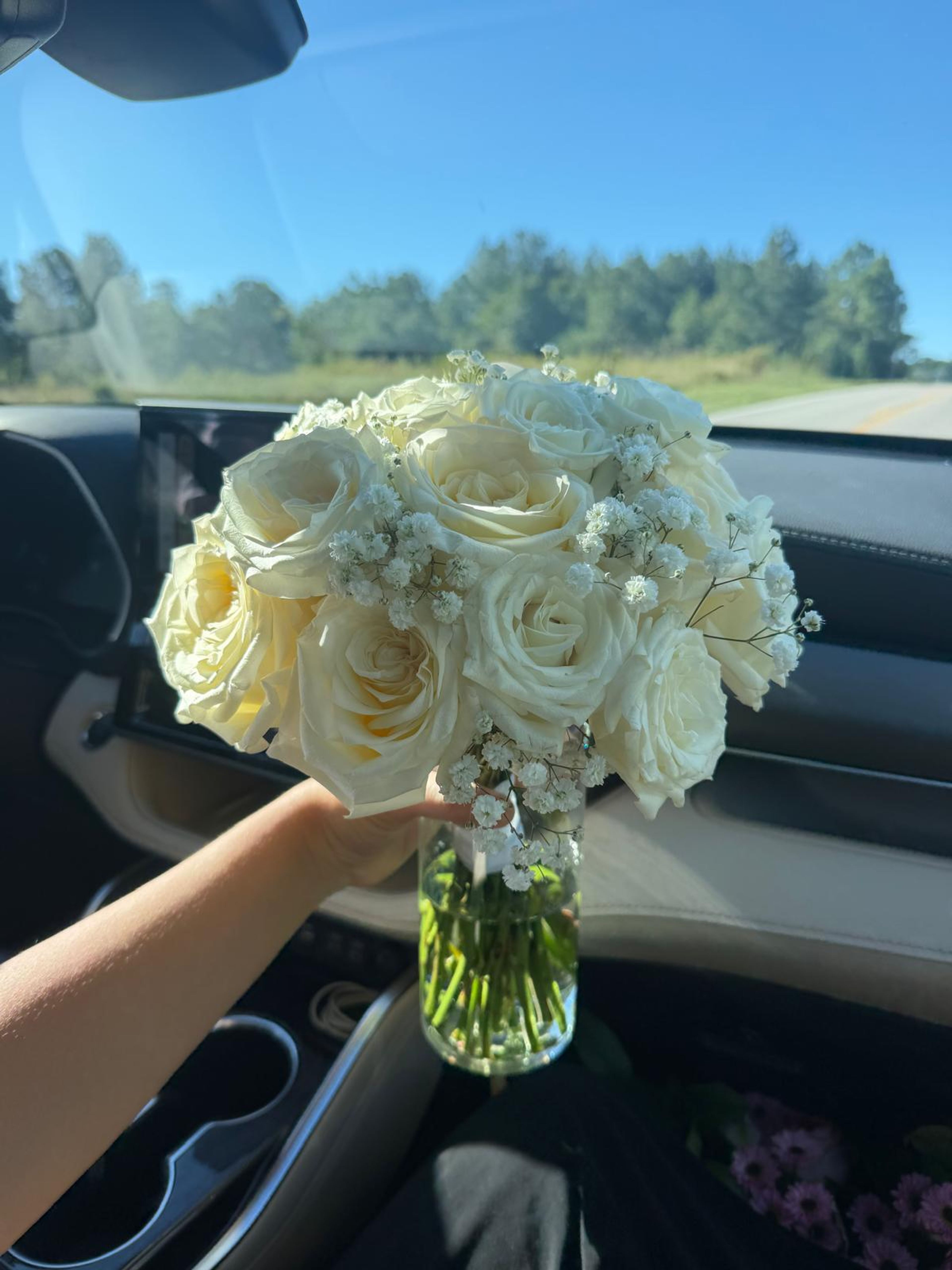 Patrick Wilson Wedding -All white bridal bouquet