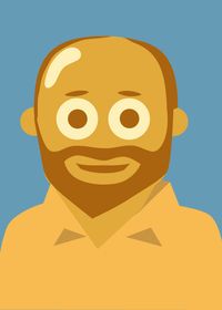 Cartoon illustration of Daniel Whibley