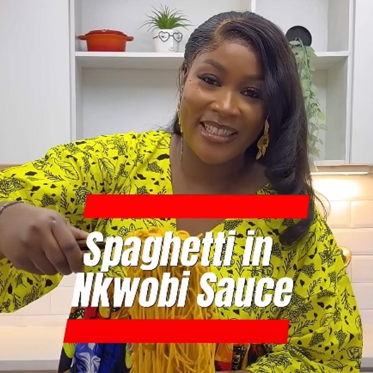 Spaghetti And Nkwobi Sauce