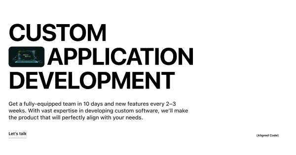 Custom Software Development Company | Aligned Code