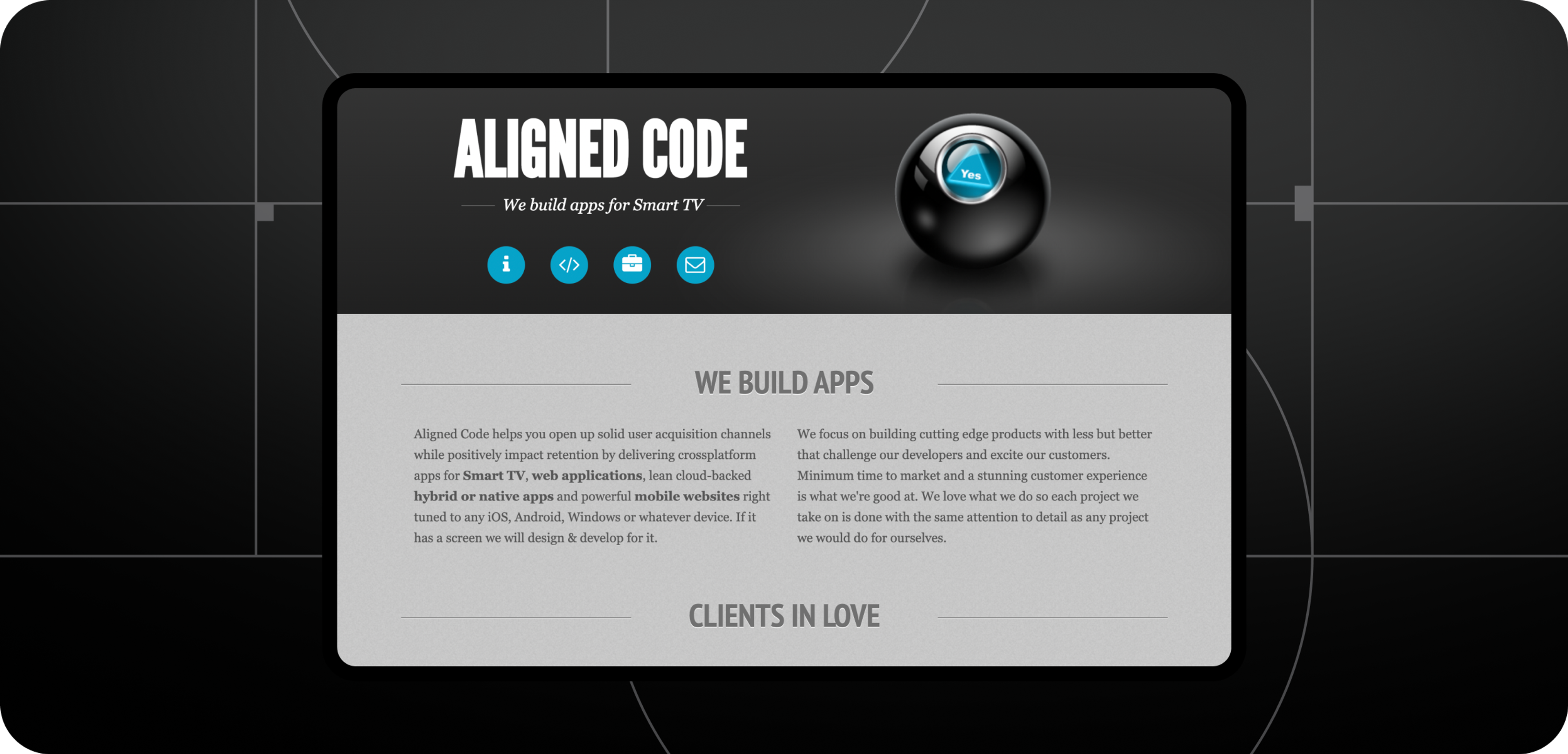 Home page before redesign