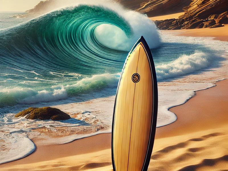 Portugal Surf Board by the waves 