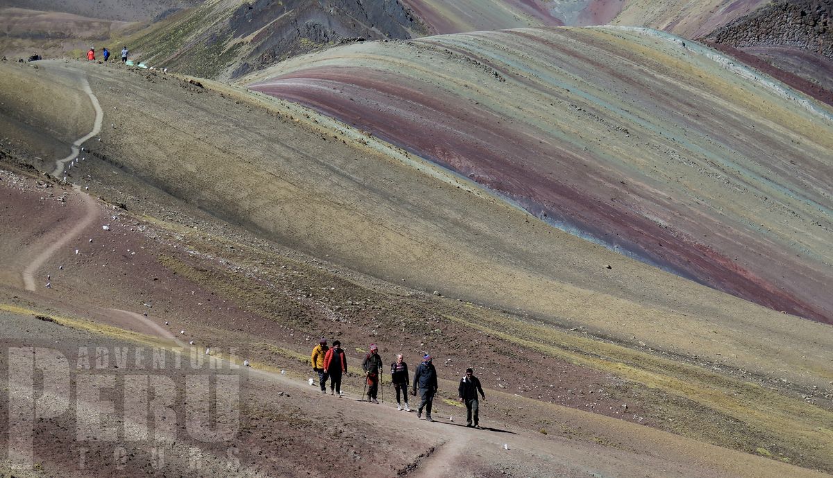 Trip to visit Palccoyo rainbow mountain in Cusco by PERU ADVENTURE TOURS.