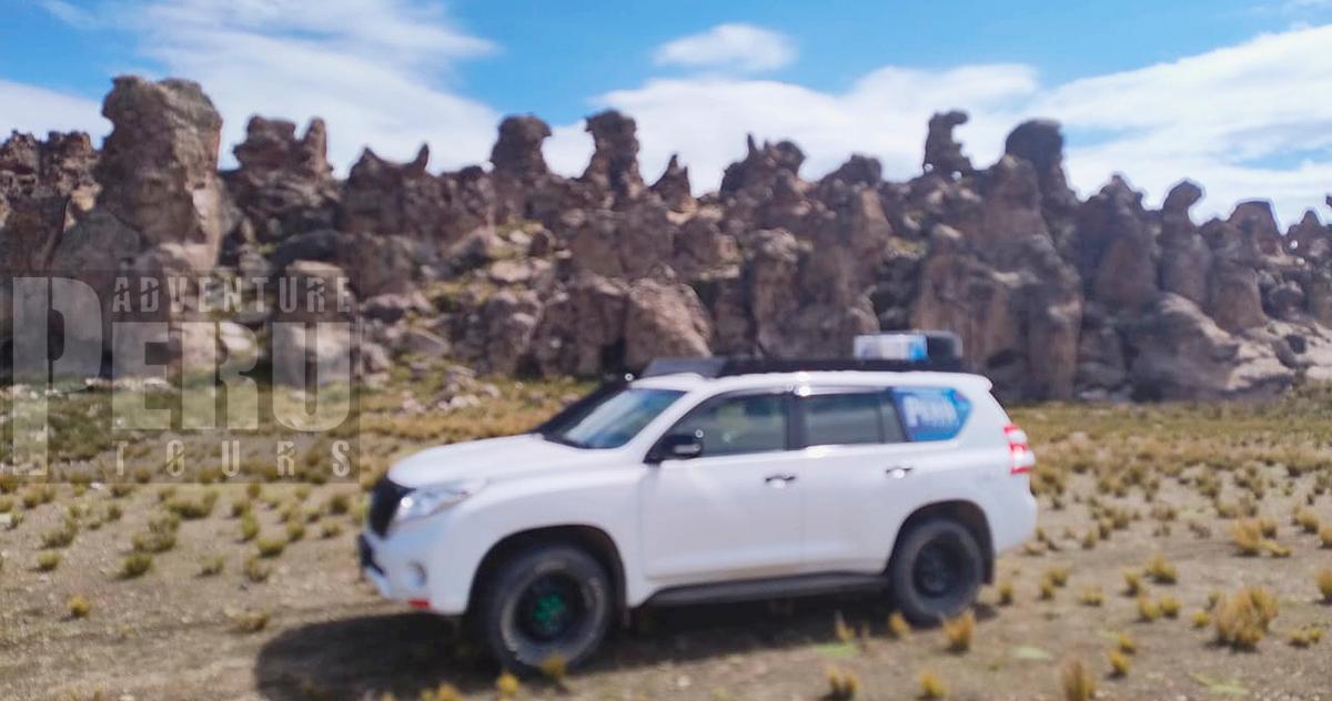 Trip from Puno to Colca canyon with stops at natural wonders as rock forest of Imata
